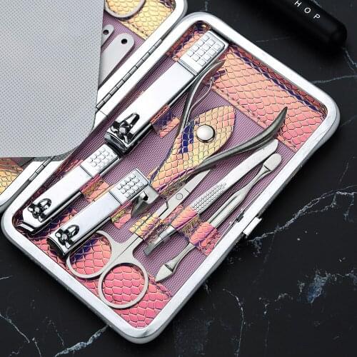 16 Pcs Pedicure Manicure Nail Art Cuticle Clippers Nipper Scissors Toenail Trimmer Cutter Grooming Stainless Steel Kit Case