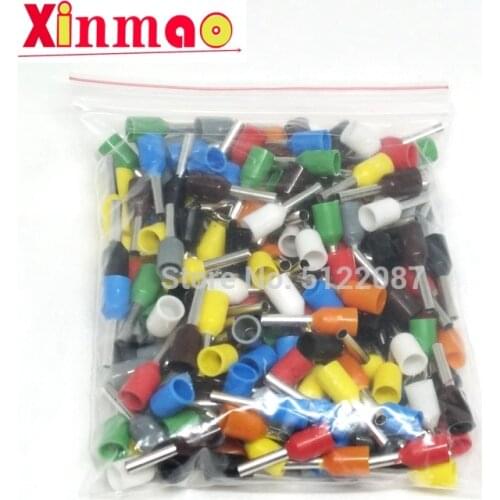 180PCS E1508 Tube Type Preinsulated Terminal Head Red White Black Green Blue Brown Gray Orange Yellow 9 Colour Each 20pcs