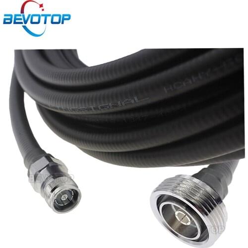 4.3-10 Mini DIN Female to DIN 7/16 L29 Female Jack 1/2 50-9 Super Flexible Feeder Line RF Coaxial Pigtail Extension Cable Jumper