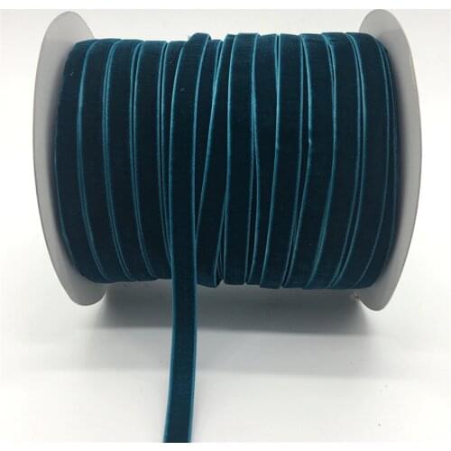 5yards/lot 3/8" 10mm Deep blue Soft Comfortable Velvet Ribbon Headband Clips Bow Wedding Christmas Decoration