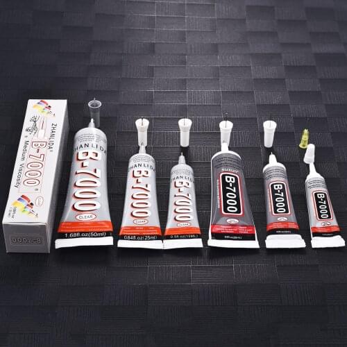 B-7000 Glue Adhesive Epoxy Resin Repair Screen Super Glue Strong Sticky Soft Slow-Drying Glue For Jewelry Making 9/15/25/50ml