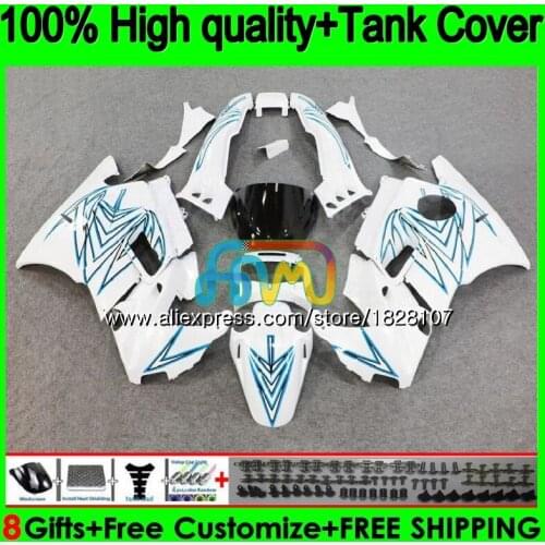 +Tank For HONDA CBR 600F2 CBR600FS CBR 600 FS F2 91 92 93 94 1BS.54 CBR600 White blue F2 CBR600F2 1991 1992 1993 1994 Fairing