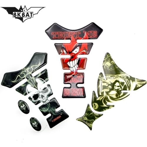 BKBAT 3D Motorcycle Decal Tank Pad Protector Skull Racing Car Sticker For Honda cbr cbf 600 cb650f cb500x cb190r cb1000r cb 650f