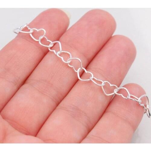 New Arrivals Europe Fashion Vintage Heart Link Chain Bracelet For Women Girls Party Jewelry 1B300