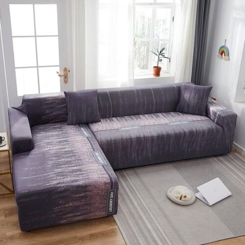 Stretch Elastic Sofa Cover Slipcovers Vintage Sectional Sofa Protector For Living Room Couch Cover Single/Two/Three/Four Seat