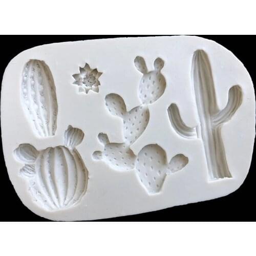 Cactus Ball Plant Potted Silicone Mold Handmade Soft Pottery Ornament Silicone Mold 15-829