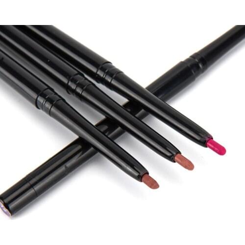 12 Colors Brown Lip Liner Bulk Private Label Cosmetics Rotating Lipliner Nude Wholesale No Brand Matte Lipstick Pen Waterproof