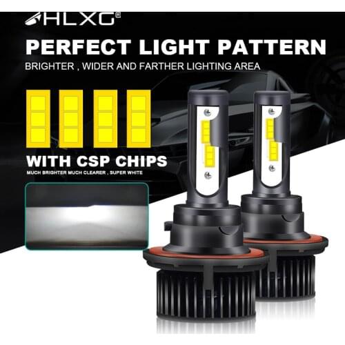 LED H13 9008 Bulbs Hi/Lo Beam Conversion Kit Dual Beam 12000lm High Lumens 6500K White 9008 Halogen Bulbs Replacement Foglight