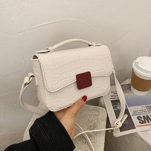 Crocodile pattern Square Crossbody bag 2020 New High quality PU Leather Womens Designer Handbag Chain Shoulder Messenger Bag