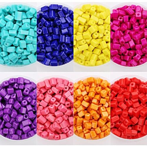 Lacoogh 400Pcs 3x3.5mm Charm Czech Red Blue Glass Seed Beads DIY Bracelet Necklace Sale Loose Spacer Bead for DIY Jewelry Making