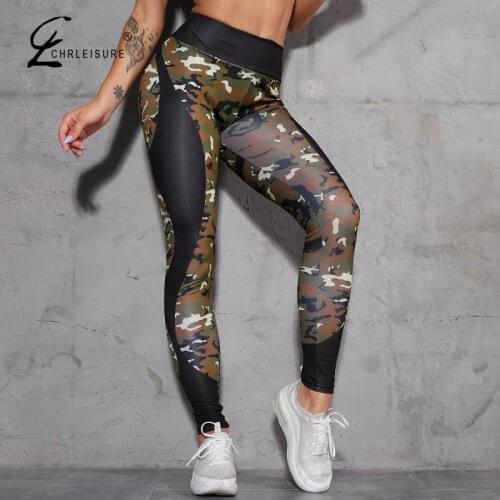 Camouflage Print Legging Women High Waist Leggings Women Push Up Sexy Gym Leggings Heartbeat Print Pants Leginsy