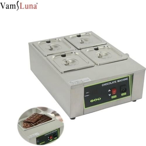 Four/Two Tanks Chocolate Melting Machine Chocolate Warmer Melter Equipment Stainless Steel Chocolate Melting Pots 220V/ 110V