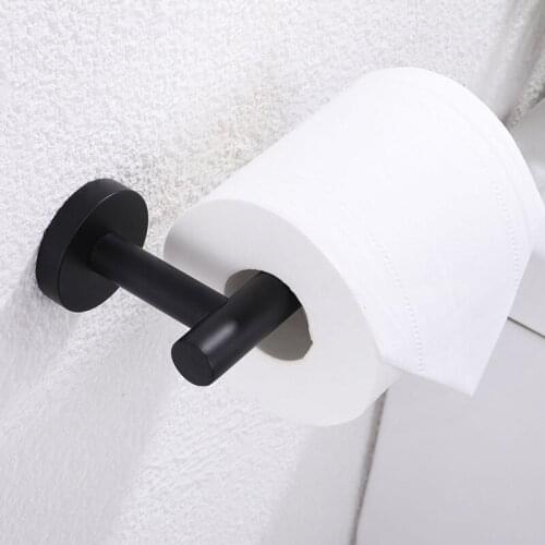 Matte Black SUS 304 Stainless Steel Toilet Paper Holder Bathroom Toilet Roll Holder Towel Ring Rack Bathroom Accessories