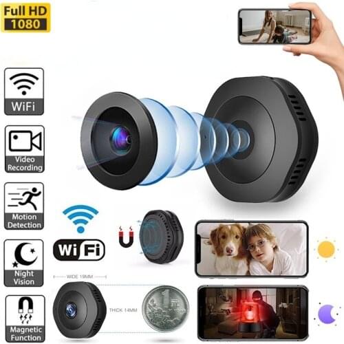1080P HD Mini Camera with WiFi Mobile Phone Remote Viewing Home Security Camera Voice and Video Recording Mini Web Camera