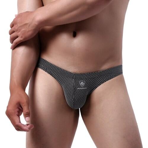 Fashion Brand Men Nylon Backless U Convex Thongs Penis Pouch Sexy Funny Panties Male Gay Open Back Jockstrap Underwear