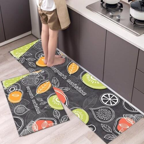 Fashionable Simple Nordic StyleWaterproof Kitchen Floor Mat Household Carpet Long Strip Door Mat Modern Home Decor