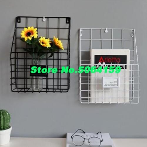 Contracted Iron Art Wall Hangs Buy Content To Receive Wear To Avoid Perforating Originality To Hang Basket Magazine On The Wall