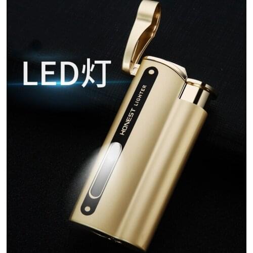 New Product Windproof Inflatable Lighter Straight Into The Lighter Metal Red Flame Windproof To Send Boyfriend Lighter