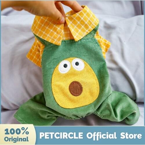 PETCIRCLE Dog Clothes Avocado Overalls Fit Small Dog Puppy Pet Cat All Season Pet Cute Costume Dog Fresh & Cool Clothing Coat