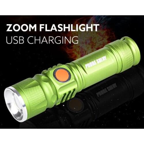 Portable Adjustable Flashlights Led Zoom 3000lm Mini Usb Rechargeable Flashlights Waterproof Flashlight Super Bright Flashlight