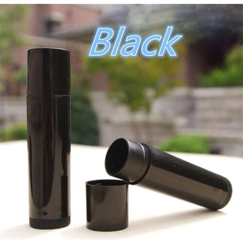 Clear Black White Empty lipstick Plastic Lip Balm Container Tubes Caps 5g