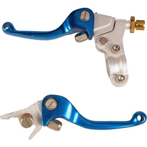 22mm 7/8'' Pair Hand Brake Clutch Lever Blue For Pit Dirt Cross Bikes ATV Quads Racing Motorcycle Honda Yamaha Suzuki RM85 RM125