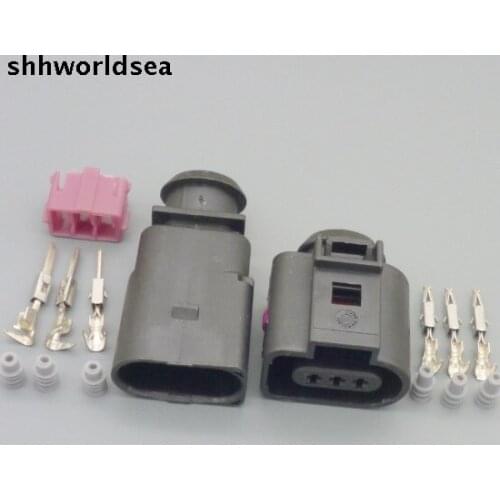 Shhworldsea 3 PIN Car Camshaft Cam Sensor Connector Pigtail Case For Camshaft Cam Sensor Plug Connector 1J0973703 1J0973703