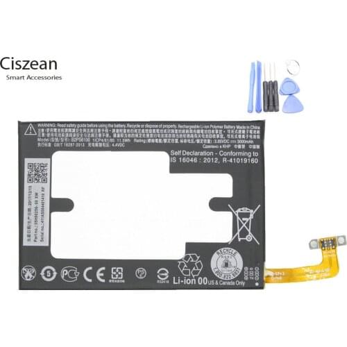 Ciszean 1x 3000mAh B2PS6100 Replacement Battery For One M10 10 / 10 Lifestyle M10H M10U Batterie Bateria Batterij