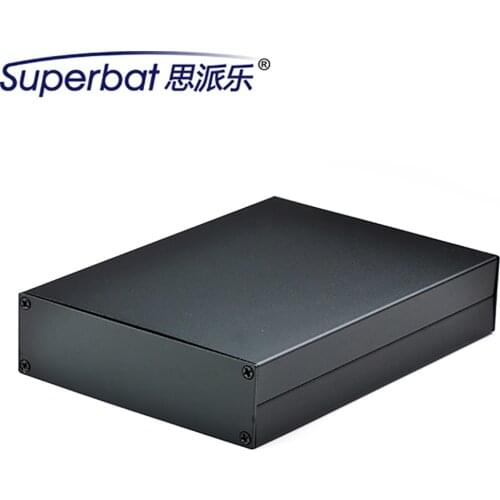 Superbat 3.86"*1.02"*3.94"Black Anodized Aluminum Enclosure Electronic Instrument PCB Amplifier Box HIFI Valve Case 98*26*100mm