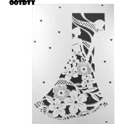 Wedding Dress Metal Cutting Dies Stencil Scrapbooking DIYAlbum Stamp Paper Art Card Embossing Crafts Decor New for 2020
