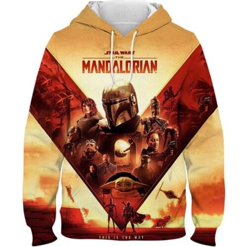 Oversized Hoodies For Male Spring Fashion The Mandalorian 3D Print Children Tracksuit Marvel Hero Men Women Sweatshirt