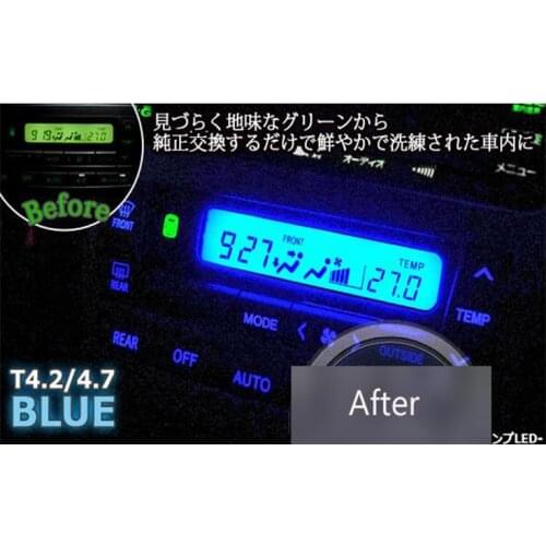 For Toyota Alphard Vellfire 10 20 Series Car Refit LED Instrument Light Aircom Ramp Conditioning Panel Lamp Blue