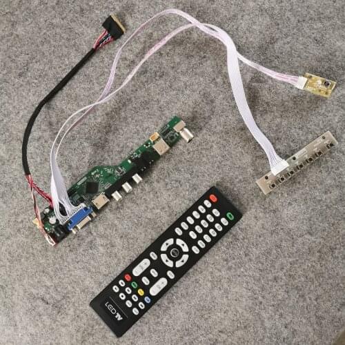 WLED 60Hz panel LVDS 40 Pin VGA+USB+AV universal controller board Kit For LTN156AT03/LTN156AT09/LTN160AT06 display 1366*768