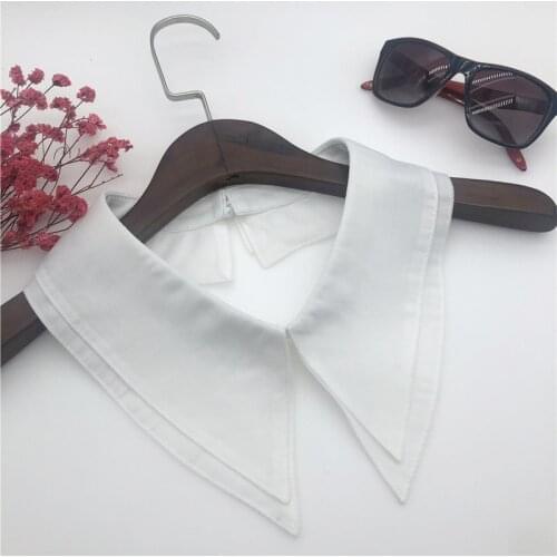 Women White Big Lapel Fake Collar Blouse Formal Dress False Collar Detachable Shirt Collar Blouse Top Clothes Accessories