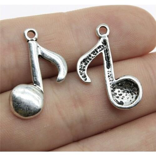 10pcs 22x17mm Pendant Musical Note Musical Note Charm Pendants For Jewelry Making Musical Note Pendants