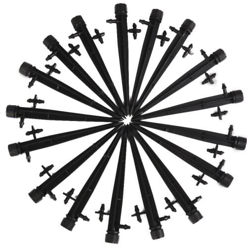 50x Micro 13cm Irrigation Sprinkler Adjustable Emitter Water Dripper 0-70L/H