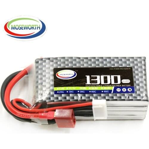 4S 14.8V 1300mAh 60C Lipo Battery For RC Airplane Quadcopter Drone Helicopter Car Remote Control Toys Lithium Polymer Battery