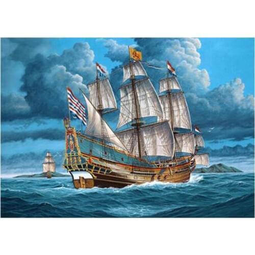 Diamond Paintings Sailboat Diamond Mosaic Landscape Full Drill Diamond Embroidery Cross Stitch Picture Of Rhinestone