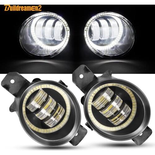 2 Pieces Car Right + Left Angel Eye Fog Light LED Lens DRL Fog Driving Lamp 30W 6000LM For Infiniti JX35 QX60 M45 M35 G37