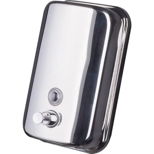 Freeshipping 500/800/1000ml Stainless Steel Wall Mounted Liquid Soap Dispenser Shampoo Container Box for Kitchen Bathroom