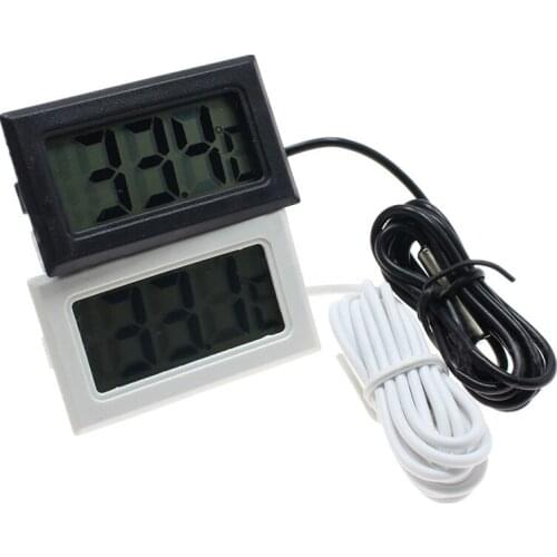Mini Convenient Digital LCD Thermometer Sensor Hygrometer Gauge Refrigerator Aquarium Monitoring Display Humidity Detector