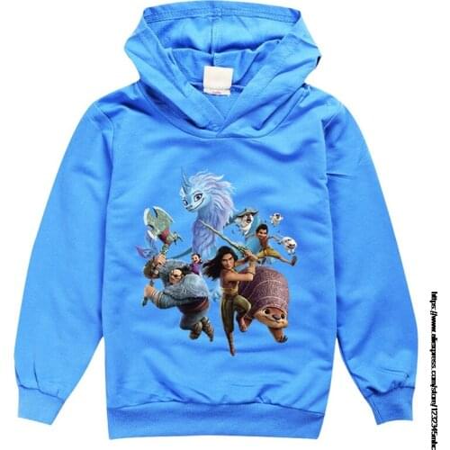 Raya and The Last Dragon Childrens 3D Print Hooded Sweatshirt Boys and Girls Clothes Autumn Sweatshirt Fashion Sweater