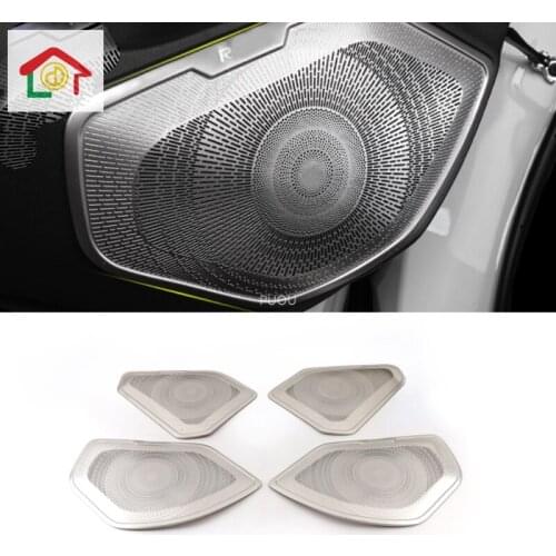 For Toyota Rav4 Rav 4 XA50 2019 2020 Car Door Speaker Cover Loudspeaker Sound Chrome Pad Trim Frame Decoration Sticker