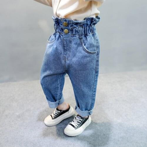 Baby Girl Jeans Ruffles Toddler Girl Jeans Spring Autumn Kids Jeans Girls Casual Style Baby Girl Clothes