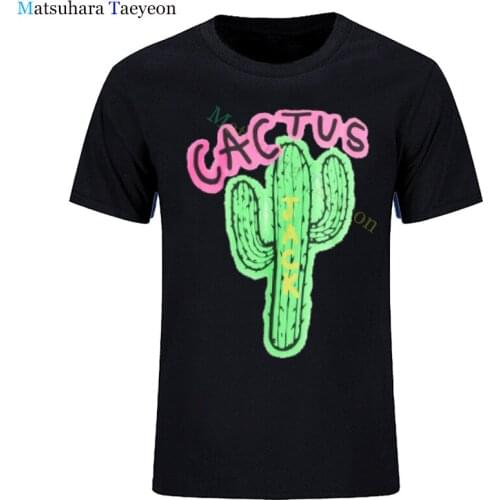 Fashion Men T-Shirts Short Sleeve CACTUS JACK Print Men Tshirt and WomenS Loose Short Sleeve T-Shirt Funny Clothing