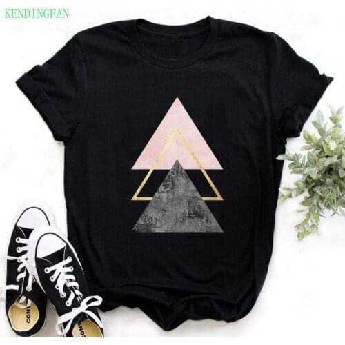90s Graphic T-shirt Harajuku Tops Beautiful Geometry Printed T Shirt Women Tshirt Cute Short Sleeve Clothes Female graphic tee