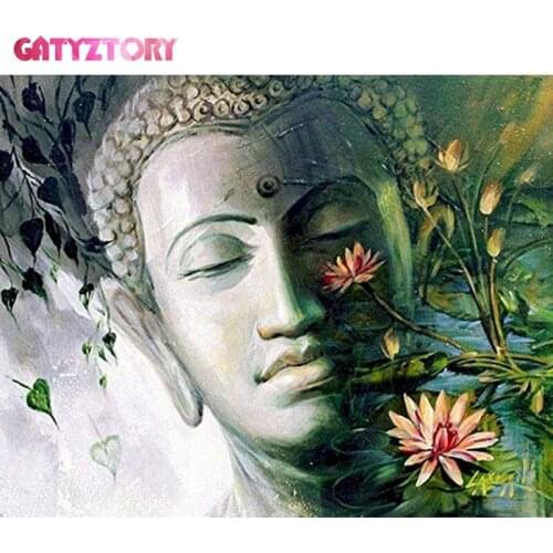 GATYZTORY Buddhism 5D DIY Diamond Painting Religion Cross Stitch Mosaic Art Handmade Rhinestone Kits Home Decor