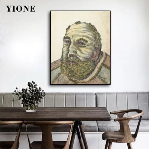 Mountain Human Face Wall Art Oil Painting Custom Vintage Anthropomorphic Hill Poster for Bedroom Canvas Picture Print Home Decor