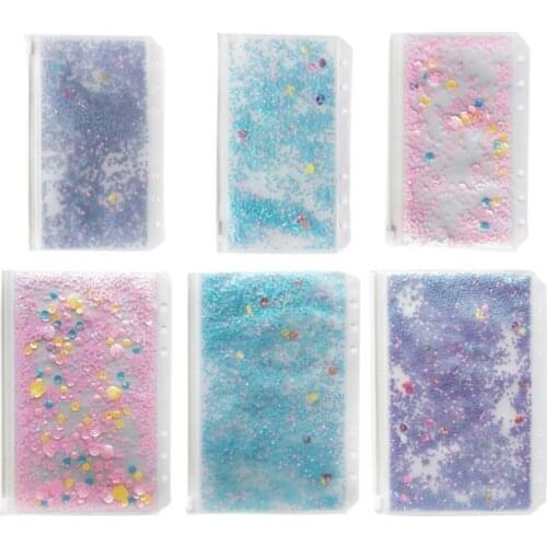 Fromthenon Cute Notebook Storage Bag Transparent Pvc Zipper Bags Planner Accessories For Filofax 6 Hole Pouch Diary Stationery