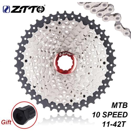 ZTTO MTB Bike 11-42T 10 Speed Cassette 10s Wide Ratio Mountain Bicycle Sprocket k7 for parts m590 m6000 m610 m675 m780 X5 X7 X9